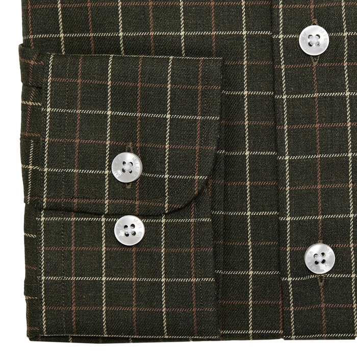 Zielona męska koszula button down w kratkę tattersall