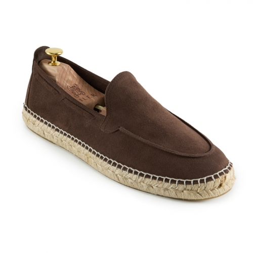Men’s brown suede espadrilles