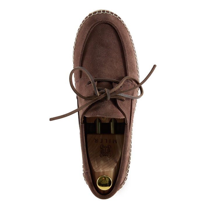 Brown suede boat shoe-style espadrilles #3