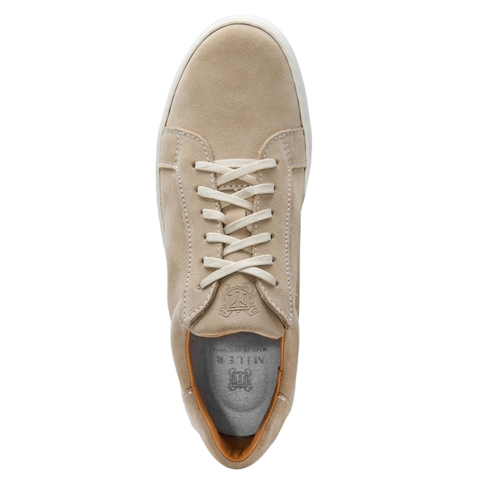 Beżowe zamszowe sneakersy męskie #4