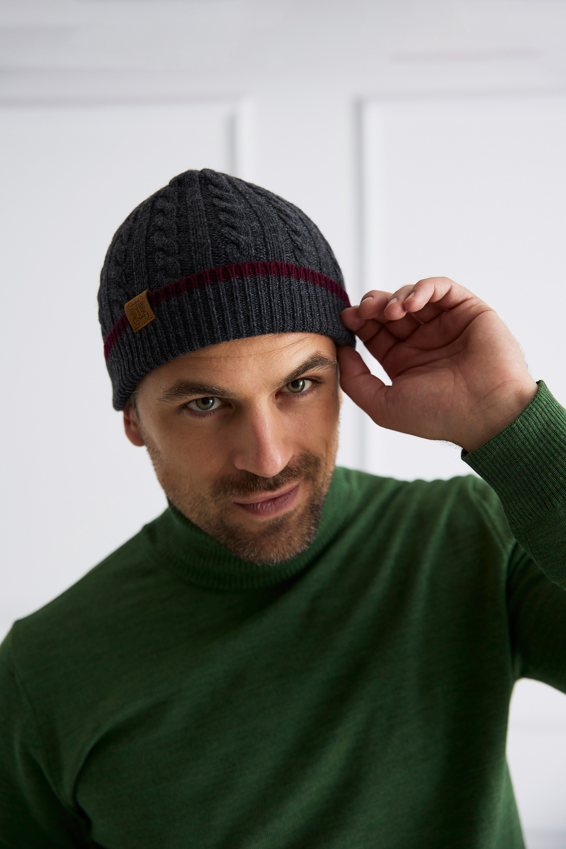 Merino wool and cashmere beanie