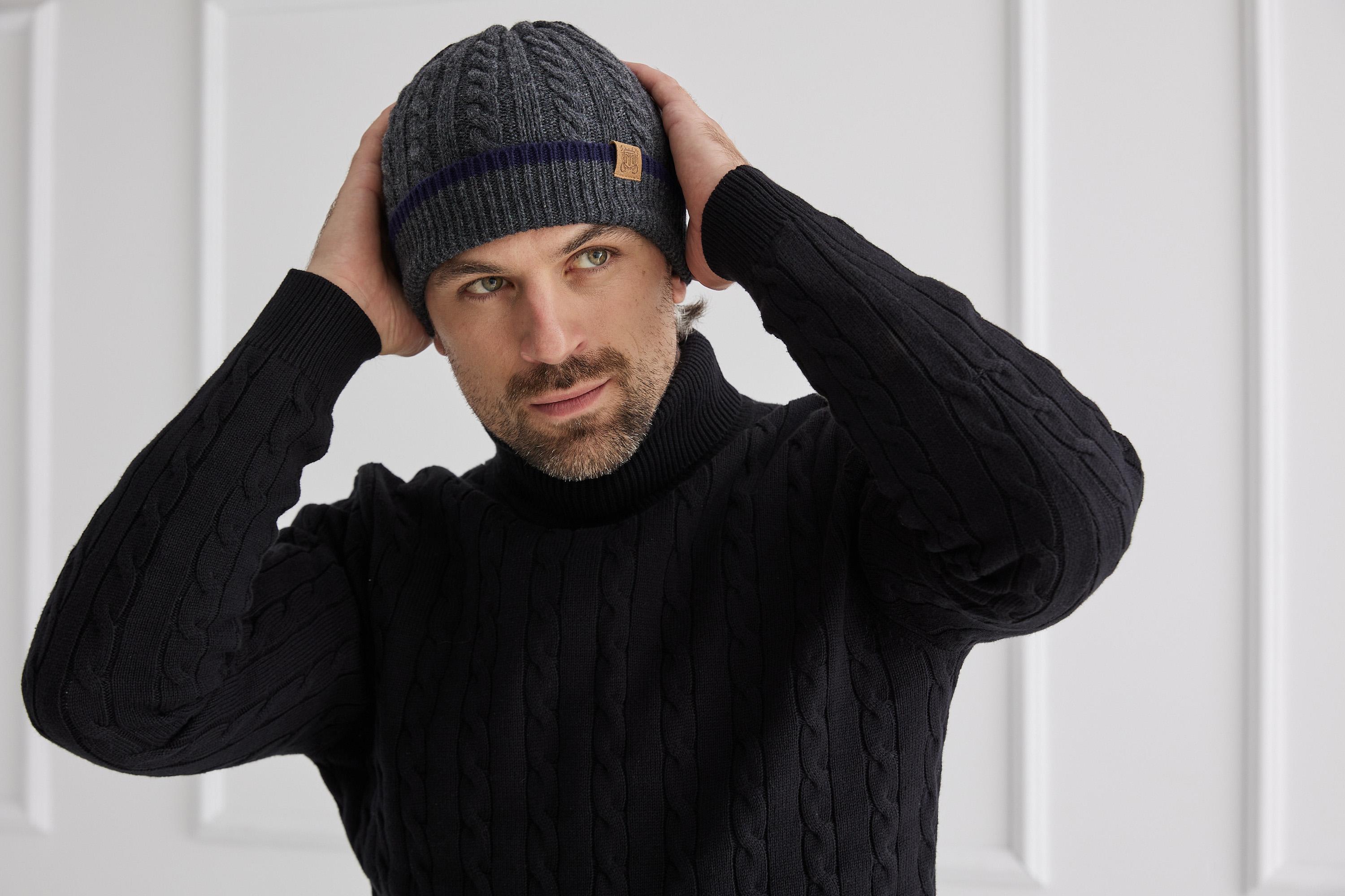 Merino wool and cashmere beanie