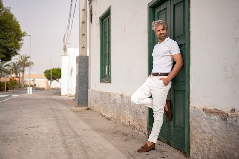 White polo shirt