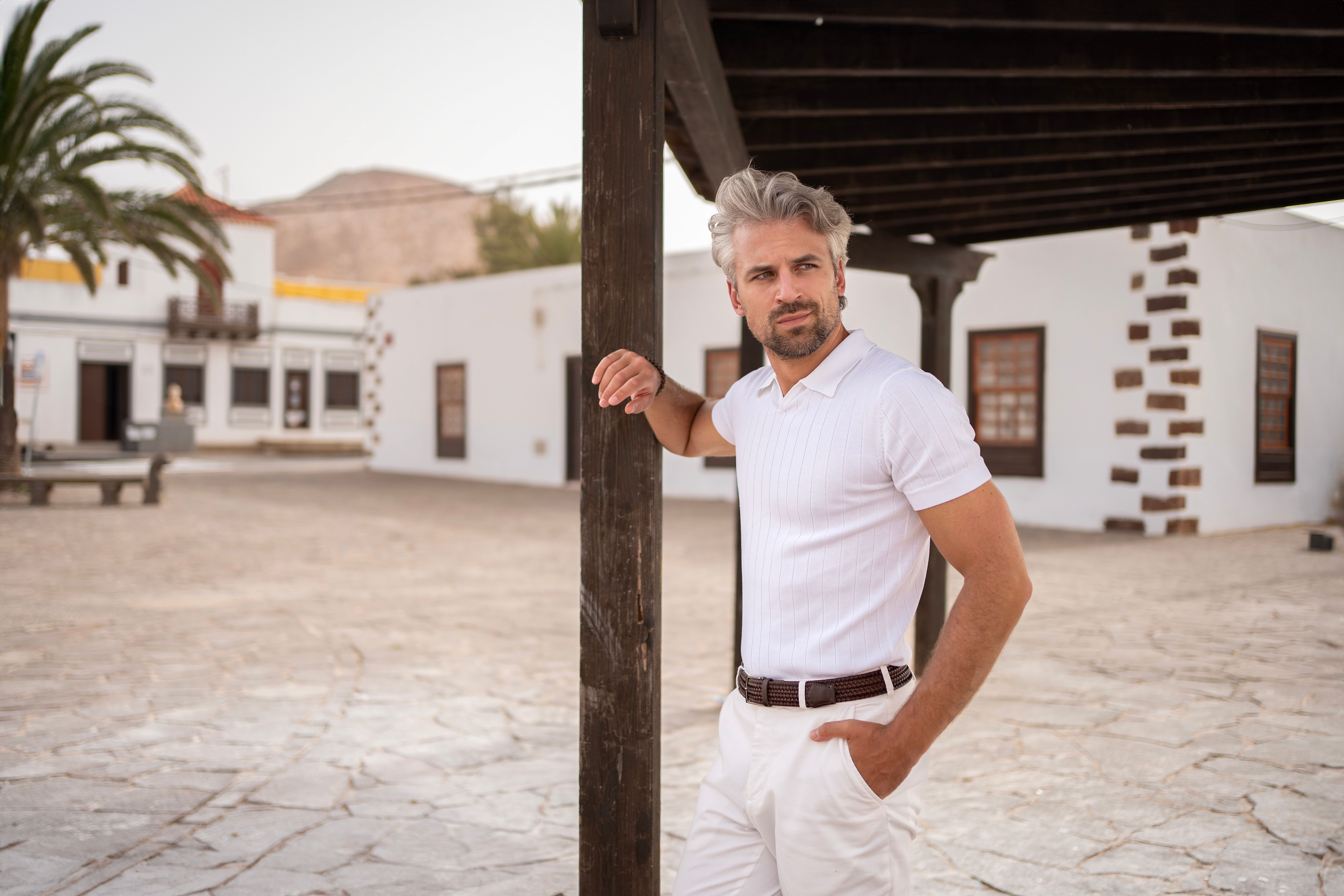 Polo shirt in white