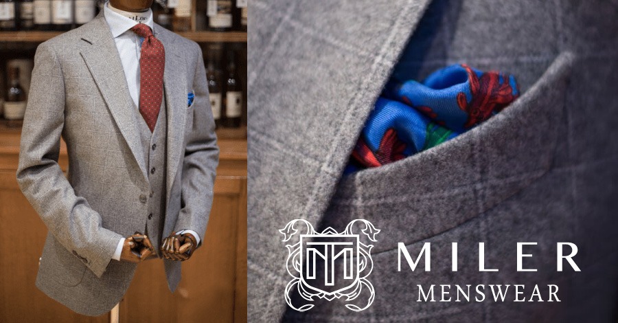 Three-piece flannel suit