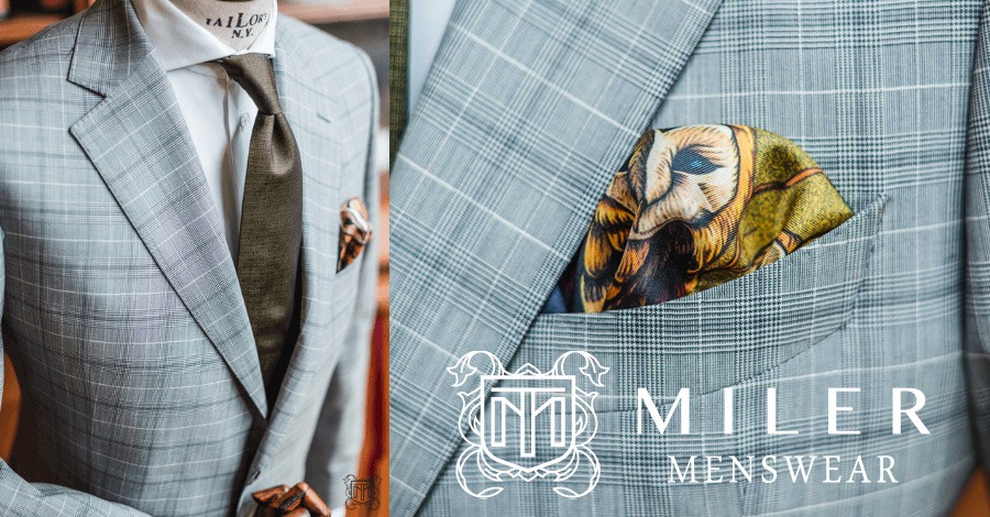 Grey Prince of Wales check suit