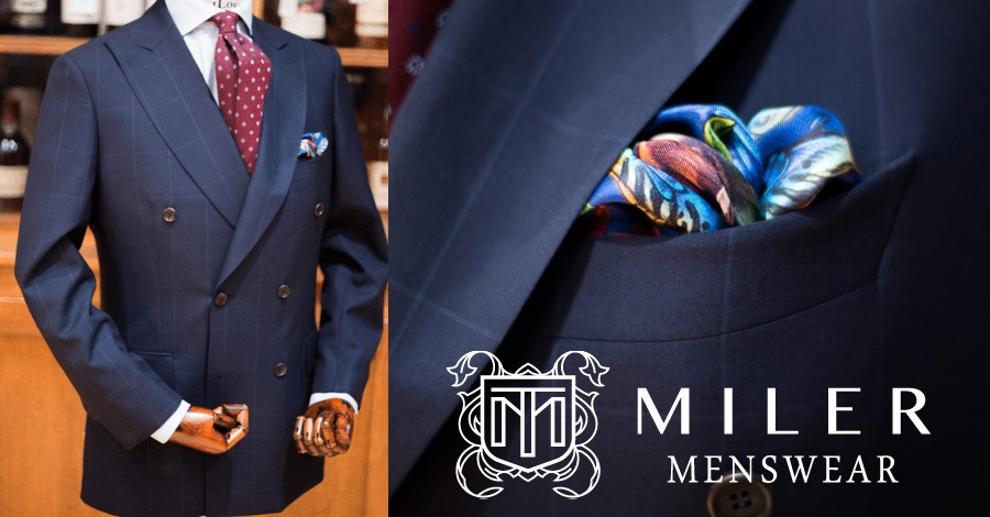 Double-breasted jacket in a subtle windowpane check
